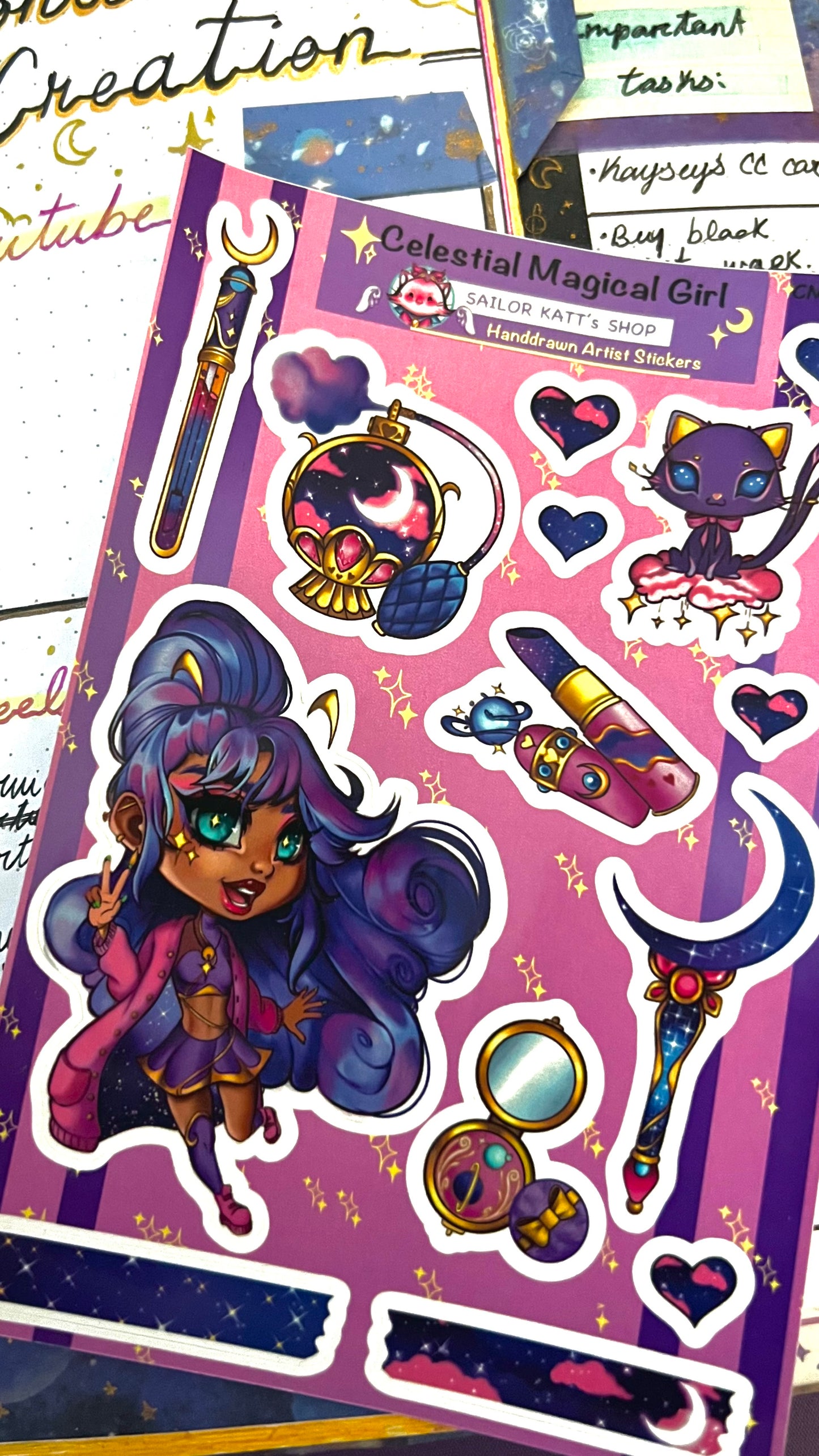 Sailor Katt Vinyl Character Sticker Sheet